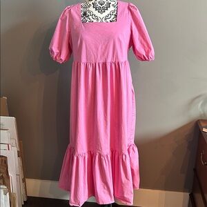 Brass and Roe pink cotton dress, XL